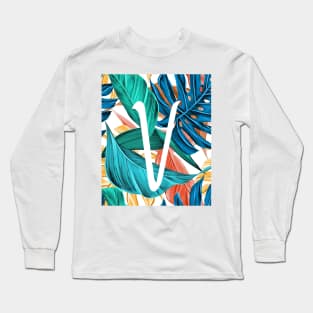 Tropical Alphabet “V” Long Sleeve T-Shirt